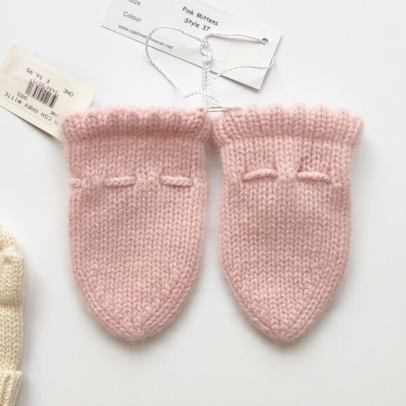 NWT Cashmere Baby Mittens & Vintage Ralph Lauren Wool Mittens 6-12 Months - Picture 6 of 12